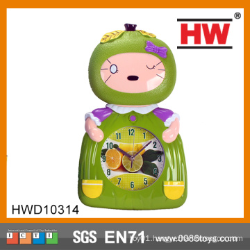 Most Popular Plastic Cartoon Kids Clock for Sale